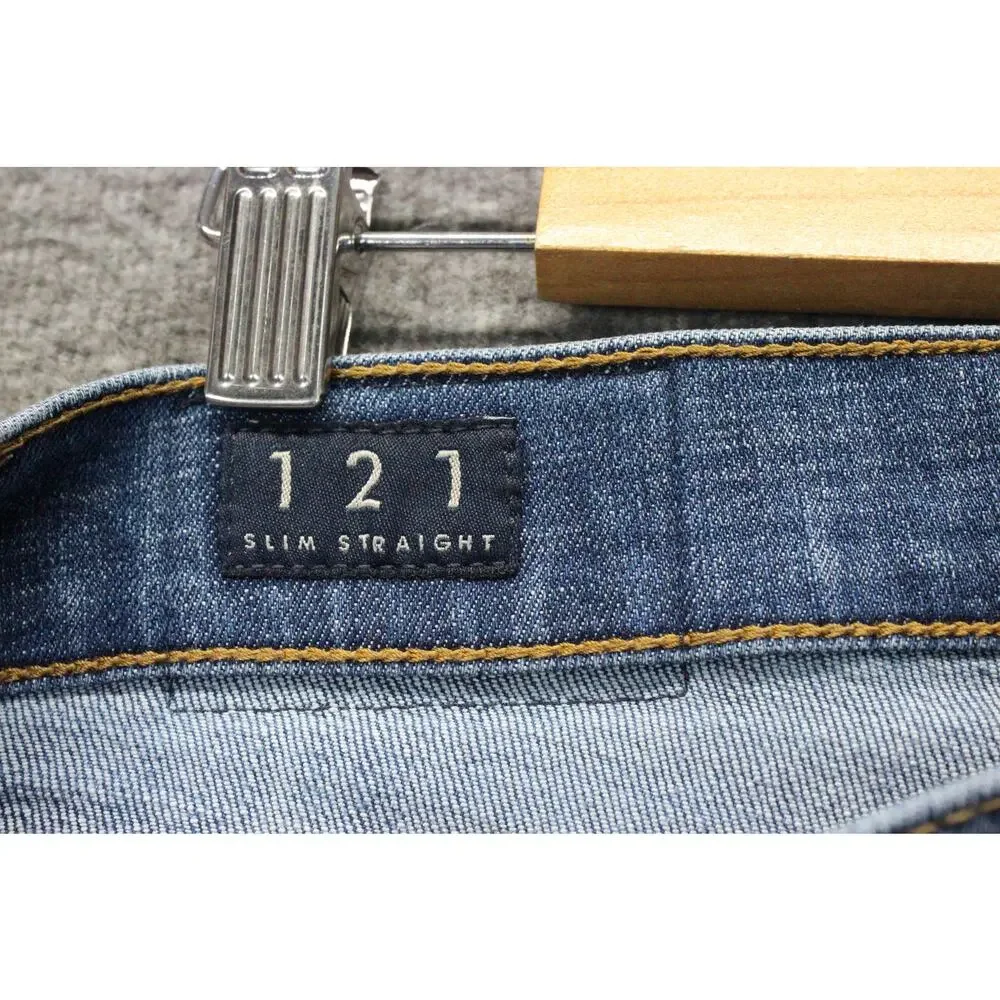 Lucky Brand 121 Slim Straight Jeans Men's 36x30 Blue Denim Stretch